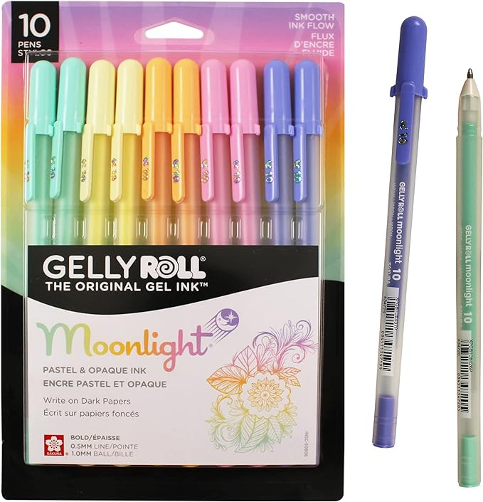 SAKURA Gelly Roll Moonlight Gel Pens - Bold Point Opaque Ink Pen for Journaling, Art, or Drawing ... | Amazon (US)