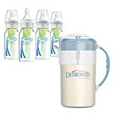 Dr. Brown's Baby Formula Mixing Pitcher 32oz, Blue with Anti-Colic Options+ Narrow Baby Bottles, 4 P | Amazon (US)