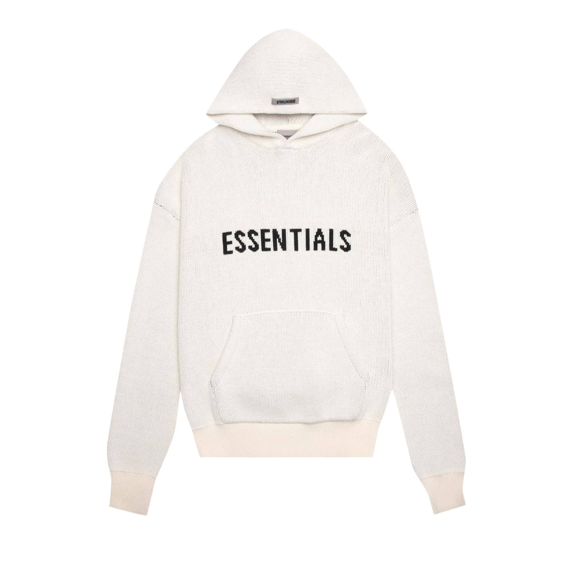 Fear of God Essentials Knit Hoodie 'Cream' | Men's Size M | GOAT