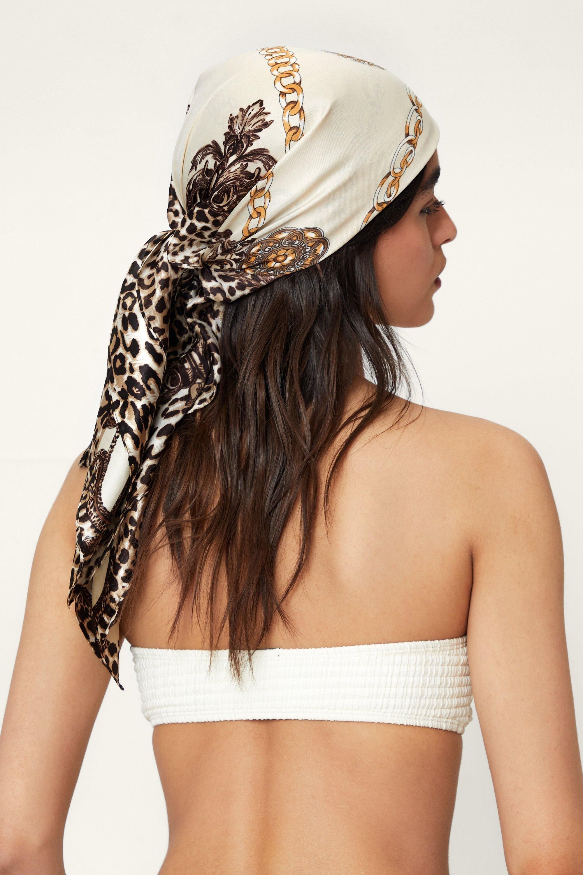 Leopard Satin Headscarf | Nasty Gal (US)