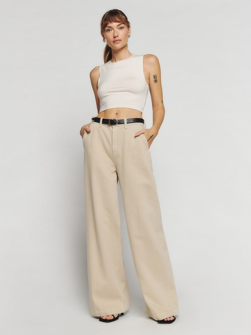 Iggy Super Wide Leg Slouch Pants | Reformation (Global)