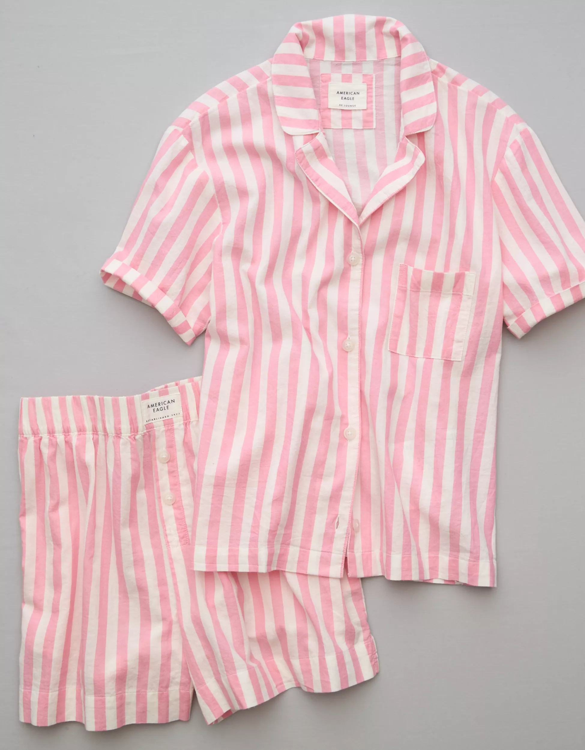 AE Striped PJ Top & Shorts Set | American Eagle Outfitters (US & CA)