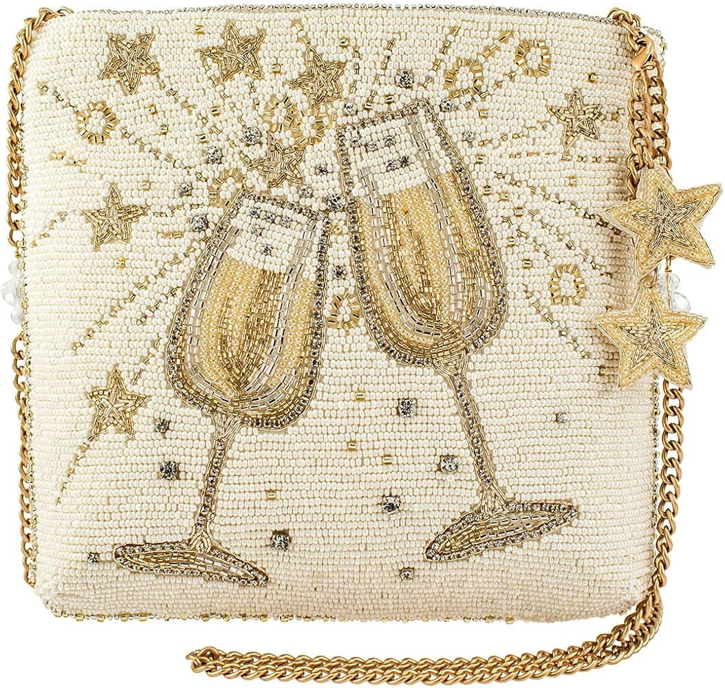 Mary Frances Toast of the Town Crossbody Clutch Handbag, Ivory | Amazon (US)