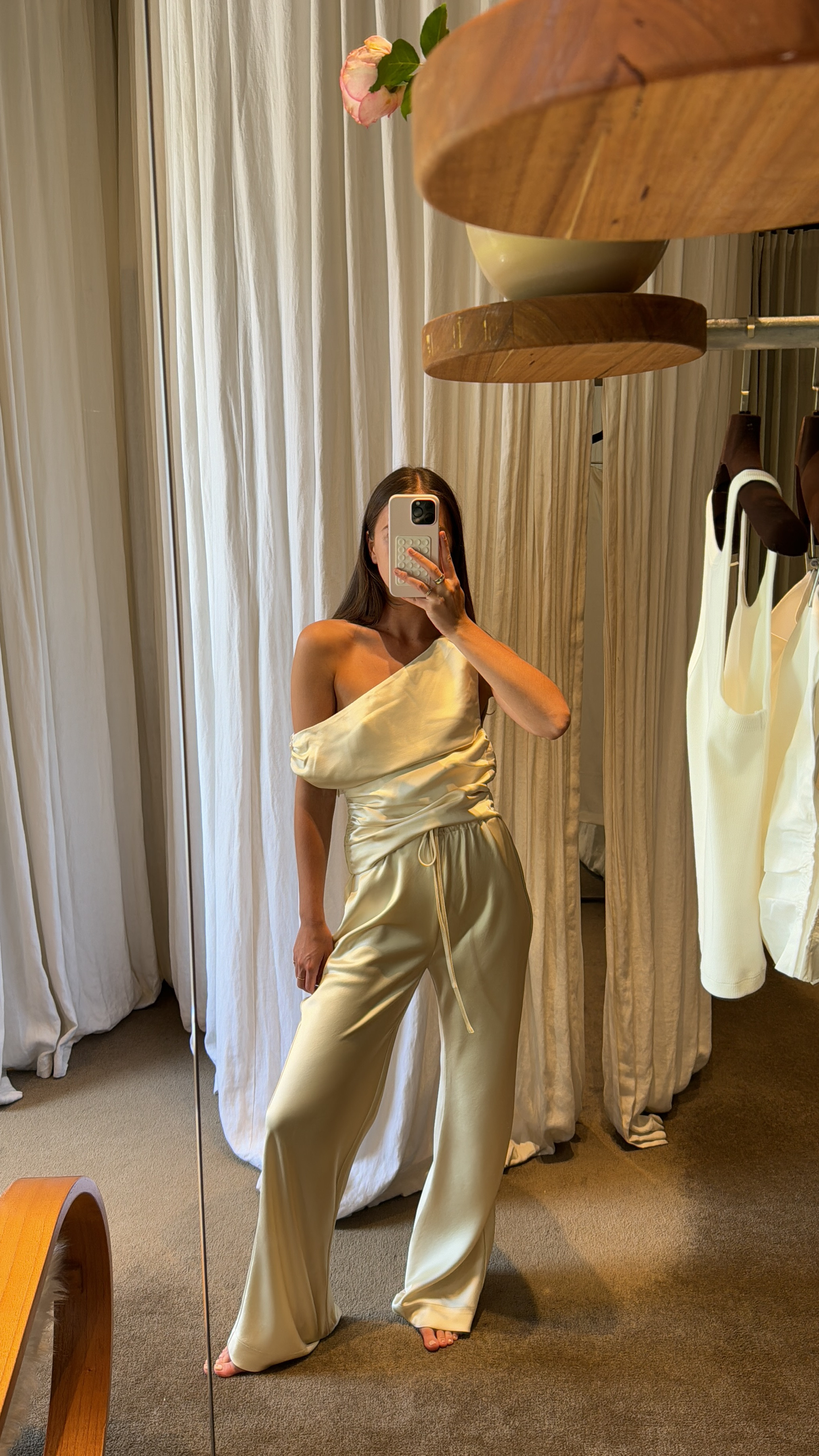 I wear a size 6 in both the top and pants the perfect butter silk set for summer from Henne 

#LTKspring #LTKsummer #LTKaustralia