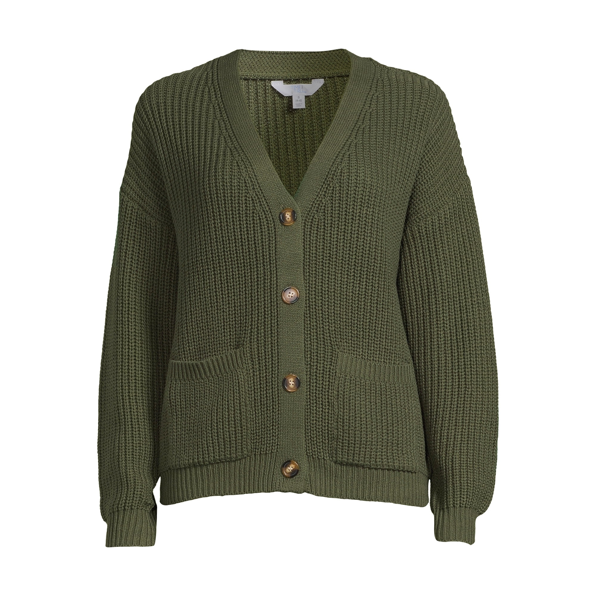 Time and Tru Women's Midweight Boyfriend Cardigan | Walmart (US)