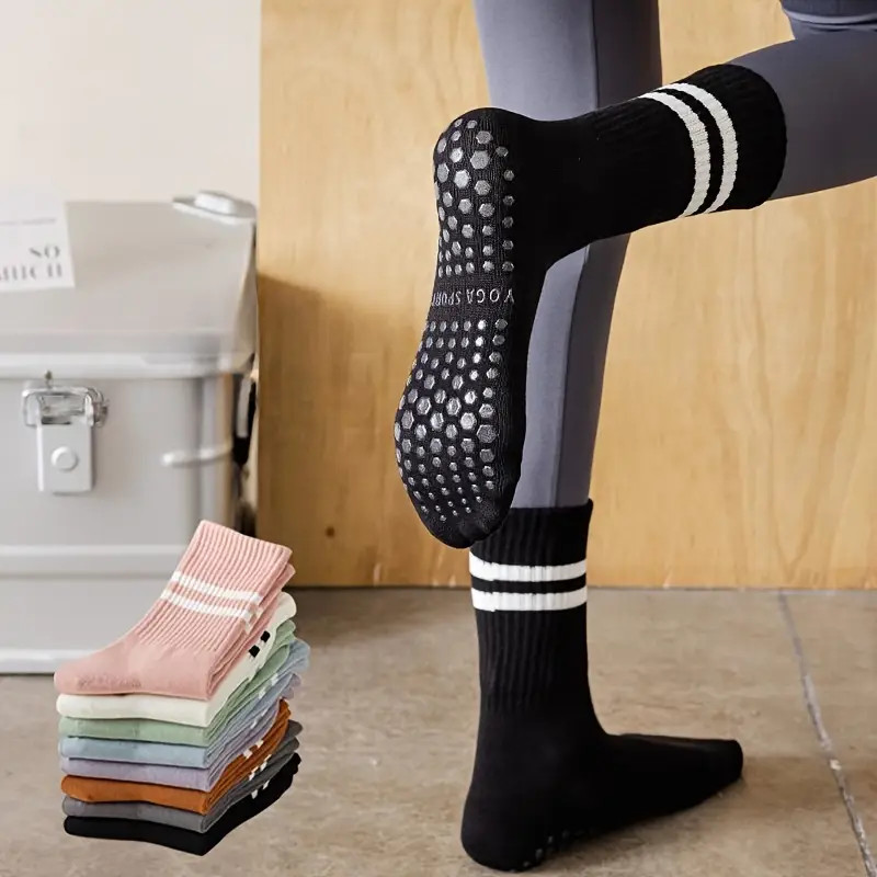 1 Pair Women's Soft Comfortable Non-slip Yoga Pilates Fitness Socks, Breathable Medium Tube Dance... | Temu Affiliate Program