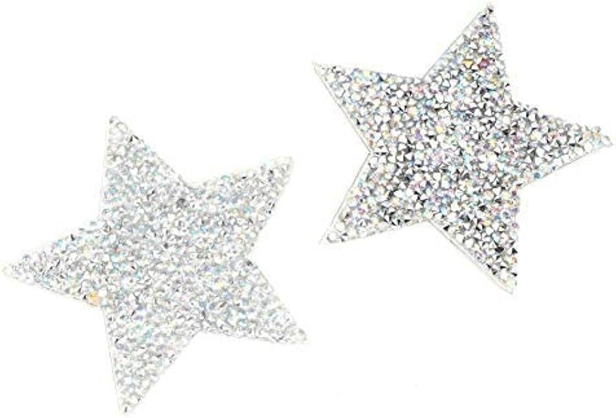 10pcs Rhinestone Stars Applique DIY Crystals Patches for Shoes Bags Hats Clothes Jewelry Accessor... | Amazon (US)