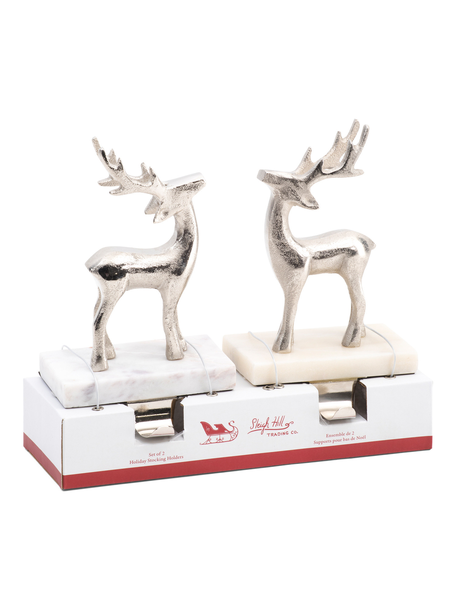 Set Of 2 Reindeer Stocking Holders | TJ Maxx