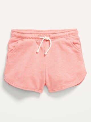 French Terry Drawstring Dolphin-Hem Shorts for Toddler Girls | Old Navy (US)