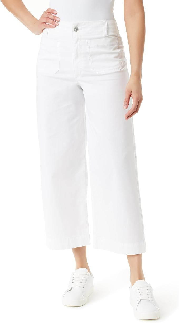 Gloria Vanderbilt Women's Tummy Sculpt Wide Leg Crop with Patch Pockets Standard | Amazon (US)