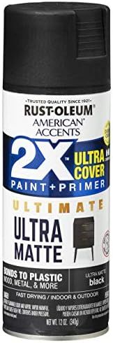 Rust-Oleum 328392 American Accents Spray Paint, 12 oz, Ultra Matte Black | Amazon (US)