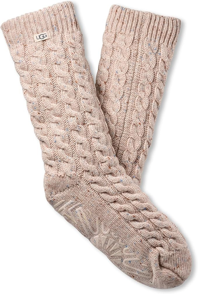 UGG Women's Elowyn Cable Knit Fleece Lined Socks | Amazon (US)