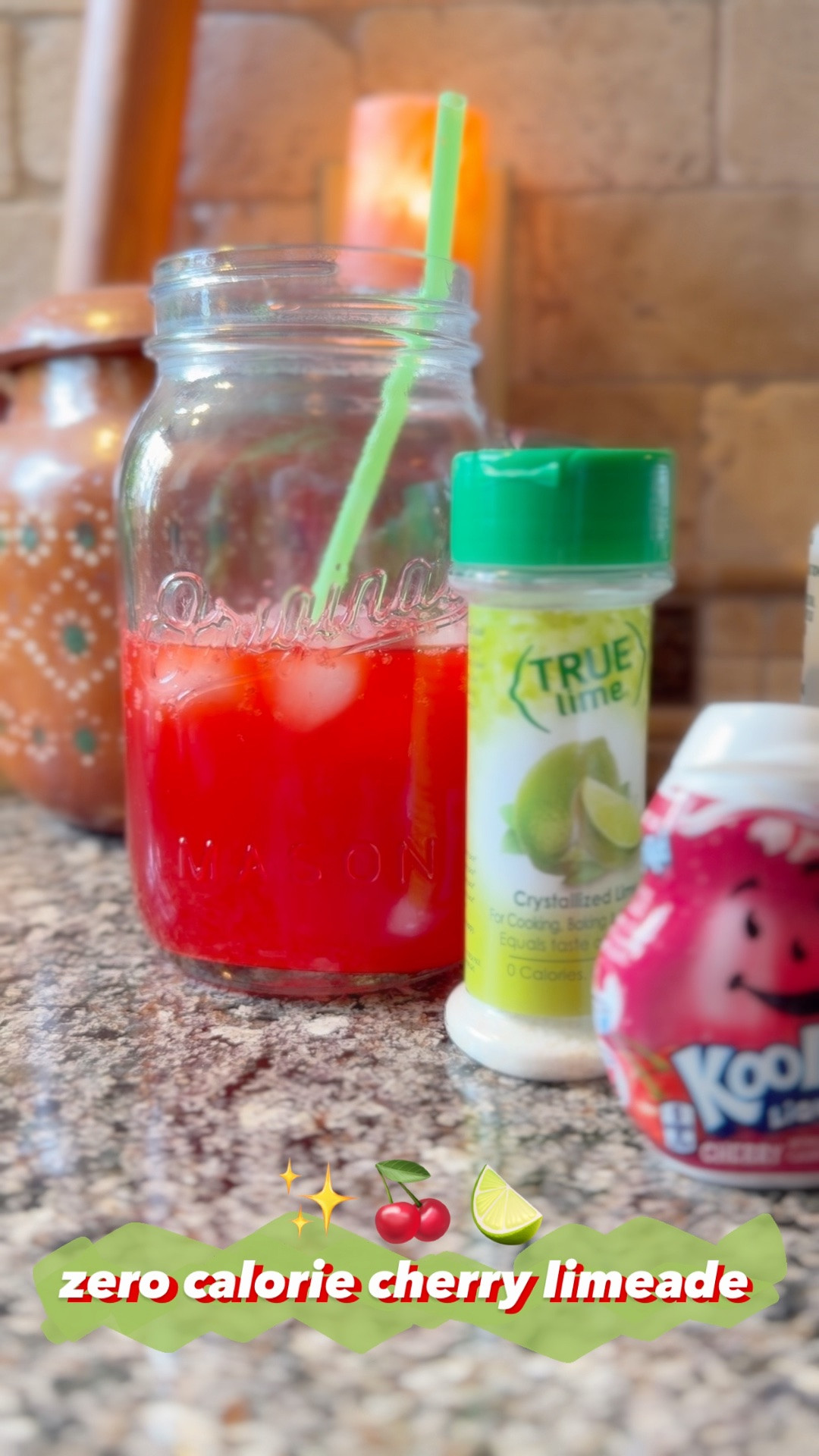 the perfect afternoon treat! 1 can sprite zero (or generic version), 1/2 tsp kool-aid cherry drink mix, and 1 tsp of true lime powder. add ice and enjoy! zero calories, zero sugar.
....................
cherry limeade recipe after school treat after school snack back to school calorie counting zero calorie snack zero calorie treat low calorie snack easy recipe kool-aid drink sonic cherry limeade recipe drink recipe party drinks sprite zero mason jar easy recipes  

 #LTKmomlife #LTKHome #LTKKids