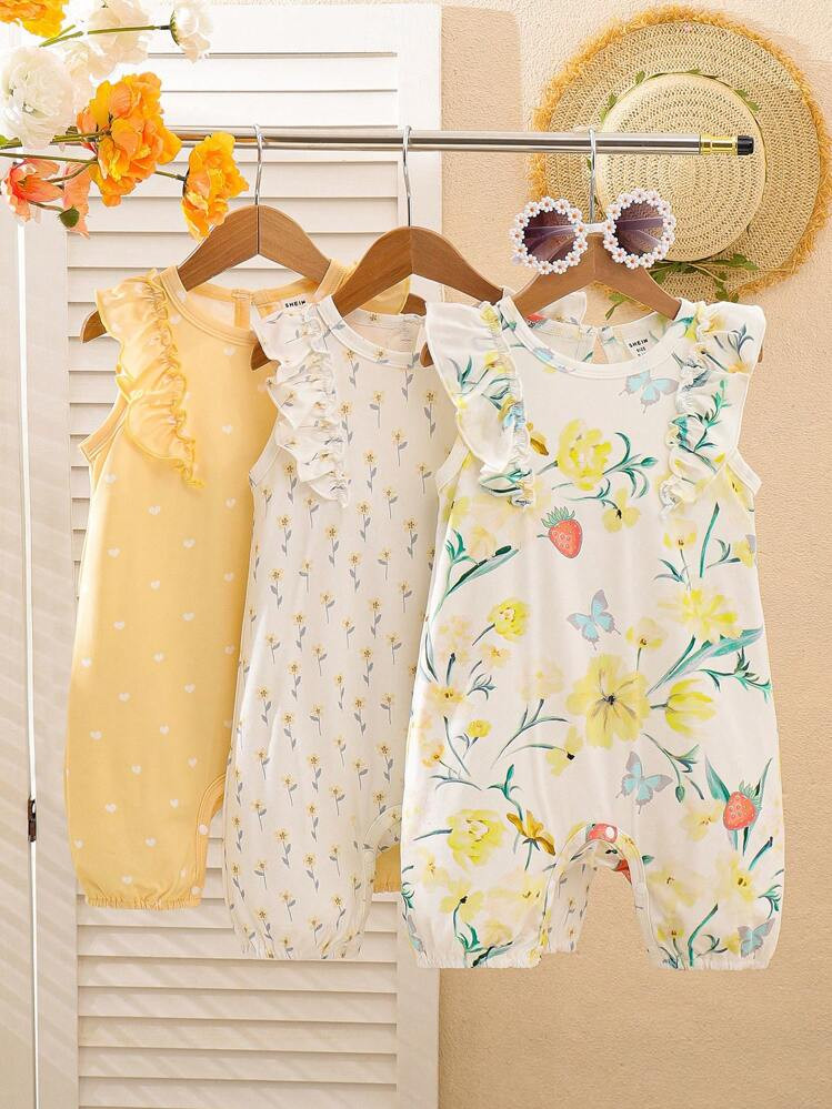 CA$28.82
-11%
CA$32.38
SHEIN Playful Pals 3pcs Baby Girls' Cute Floral Cap Sleeve Romper Set, Summer Casual Comfortable Simple Adorable Jumpsuit Playsuit, Versatile Outfit For Outing Or Indoor Wear
4.94
(1000+)
Color: Multicolor


Size
Default
0-1M
-
12-18M
3-6M (62-68 cm)
6-9M (68-74 cm)
9-12M (74-80 cm)
12-18M (80-86 cm)
18-24M (86-92 cm)
10 Left

Size Guide
 | SHEIN