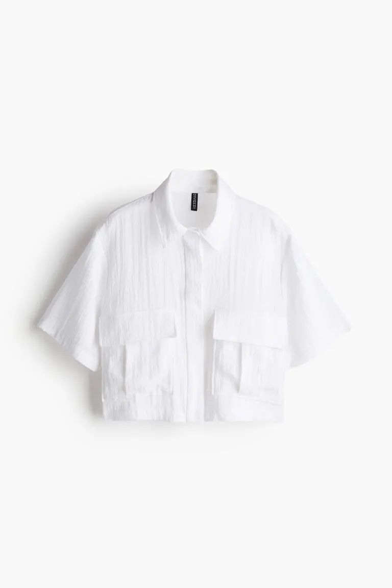 Cargo Shirt - White - Ladies | H&M US | H&M (US + CA)