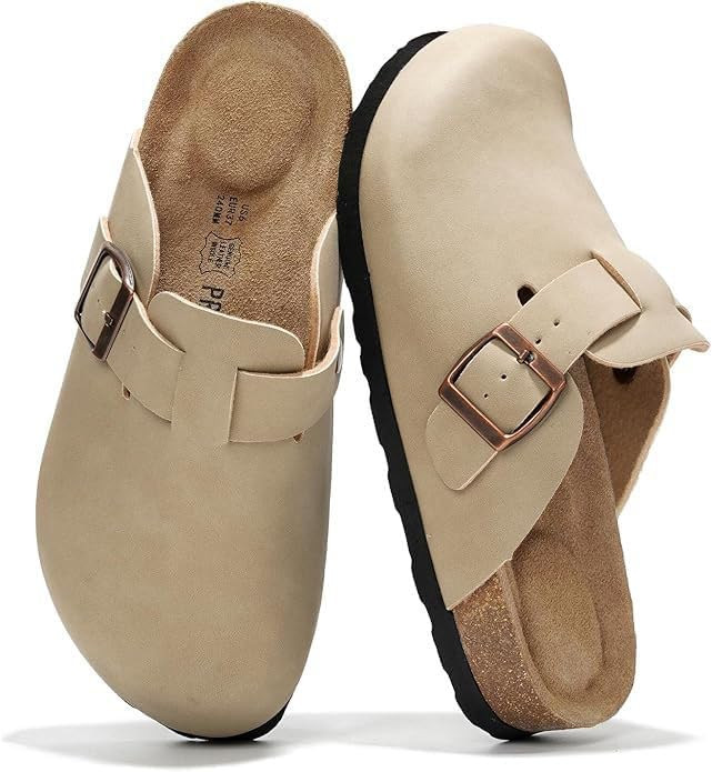 Project Cloud Genuine Leather Footbed Clogs for Women - Memory Foam Arch Support Slippers for Wom... | Amazon (US)