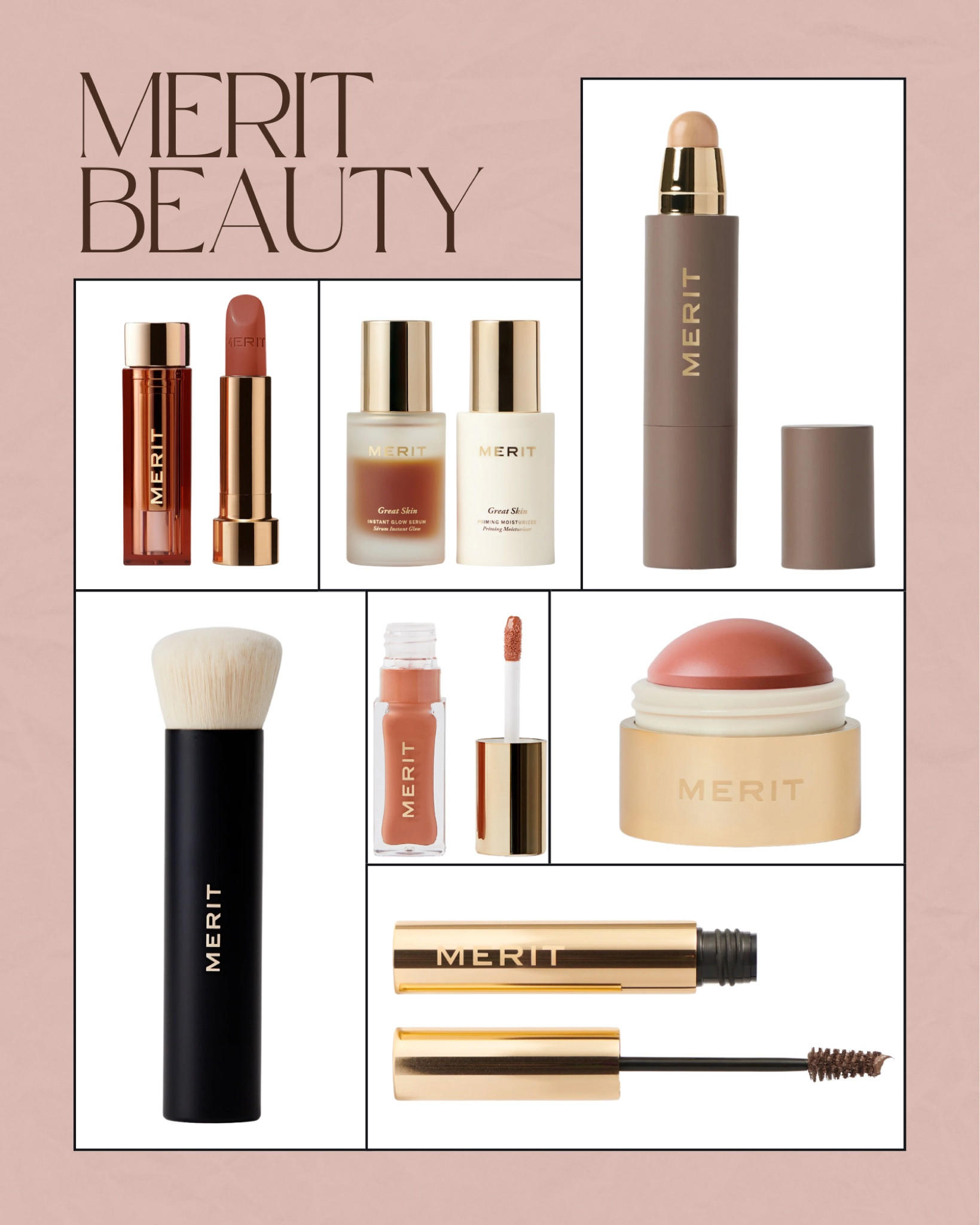 Merit beauty. Makeup. Foundation. Skincare. Blush. Lip oil. Brush. Eyebrow gel. Lipstick  

#LTKBeauty #LTKSeasonal #LTKFindsUnder100