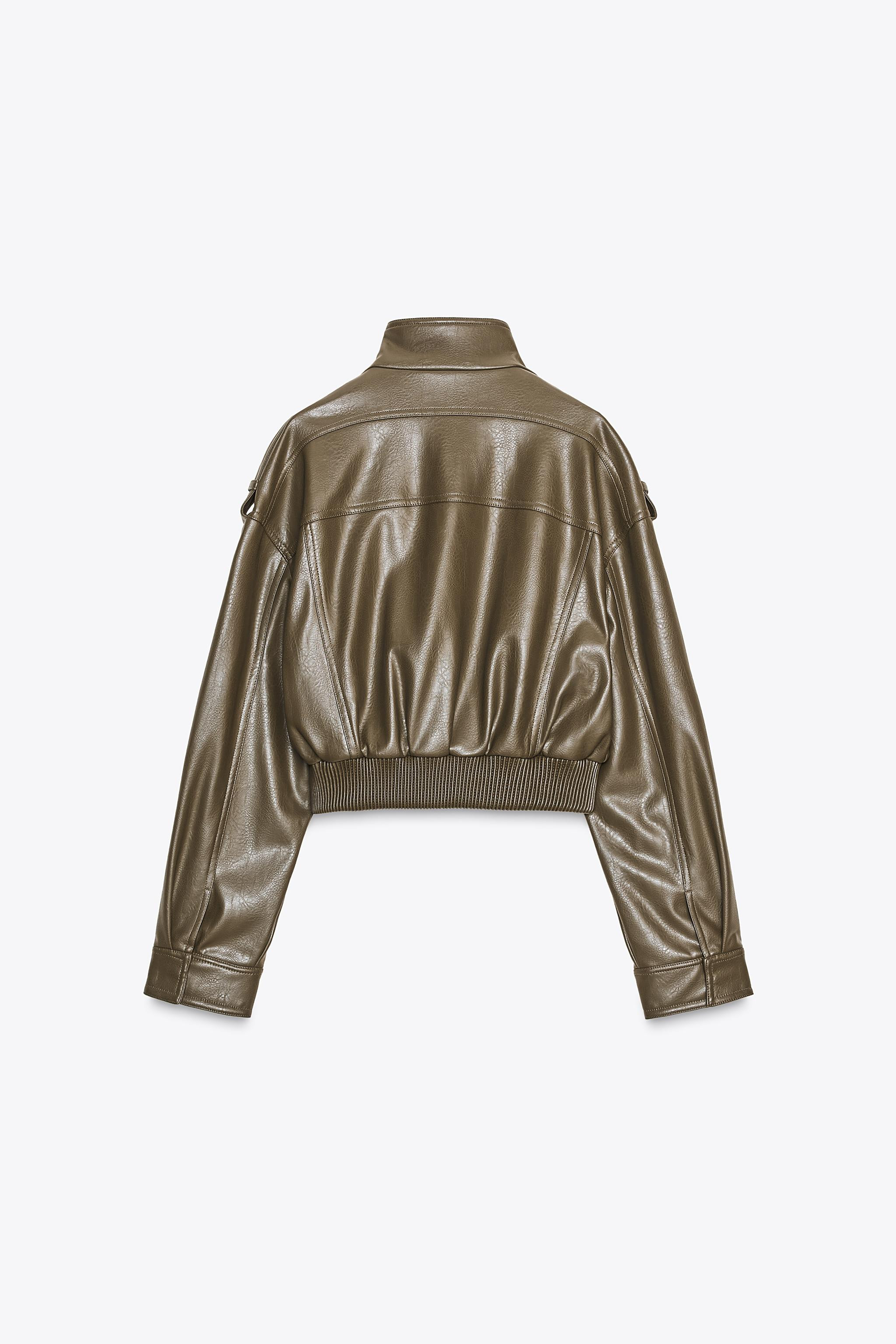 FAUX LEATHER CROP JACKET | Zara US