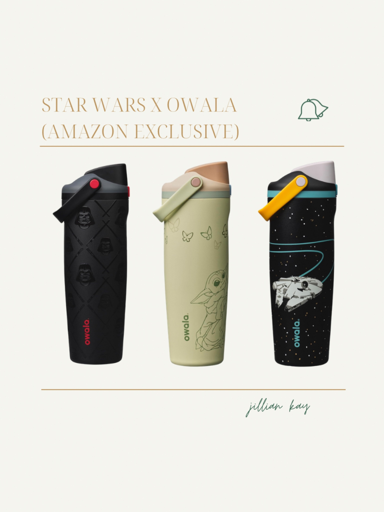 New Owala x Star Wars May the Fourth Collab (exclusively on Amazon) 

The coolest water bottles for Star Wars fans! Darth Vader, Grogu and Millennium Falcon designs on my favorite brand of water bottles! 

Ig: @jkyinthesky

#starwars #amazon #owala #waterbottle #homeessentials #starwarsstyle #themandalorianandgrogu #disneystyle #starwarsfan #starwarsgirl #maytheforcebewithyou 

#LTKTravel #LTKSeasonal #LTKHome
