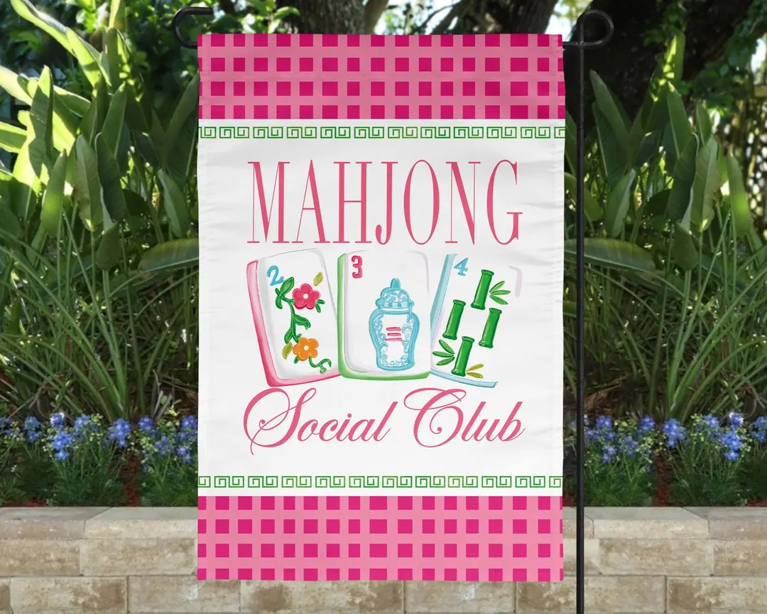 Mahjong Garden Flag: Playful Outdoor Decor for Mahjong Lovers | Etsy (Global)