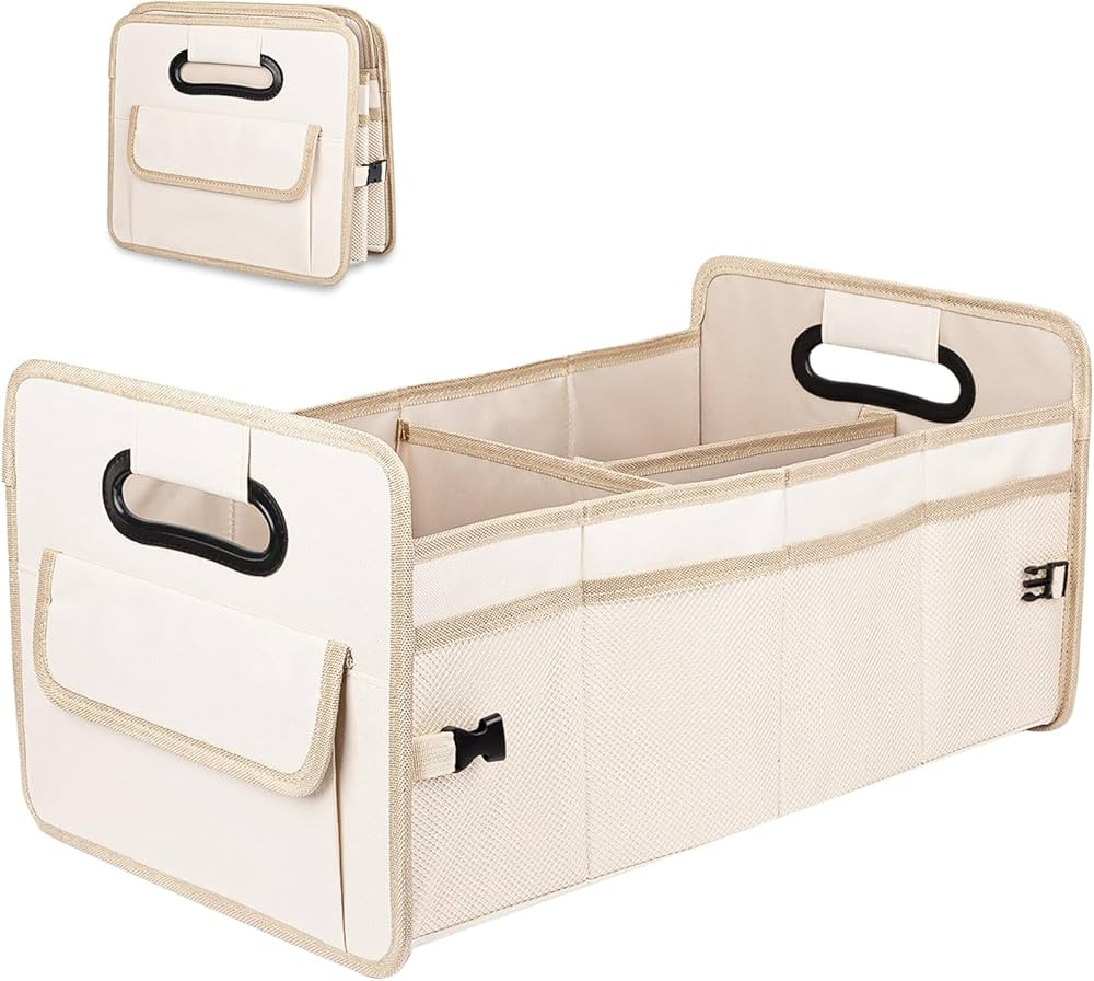 JiatuA Car Trunk Organizer, Car Organizers and Storage Collapsible Multi Compartment Container Bo... | Amazon (US)