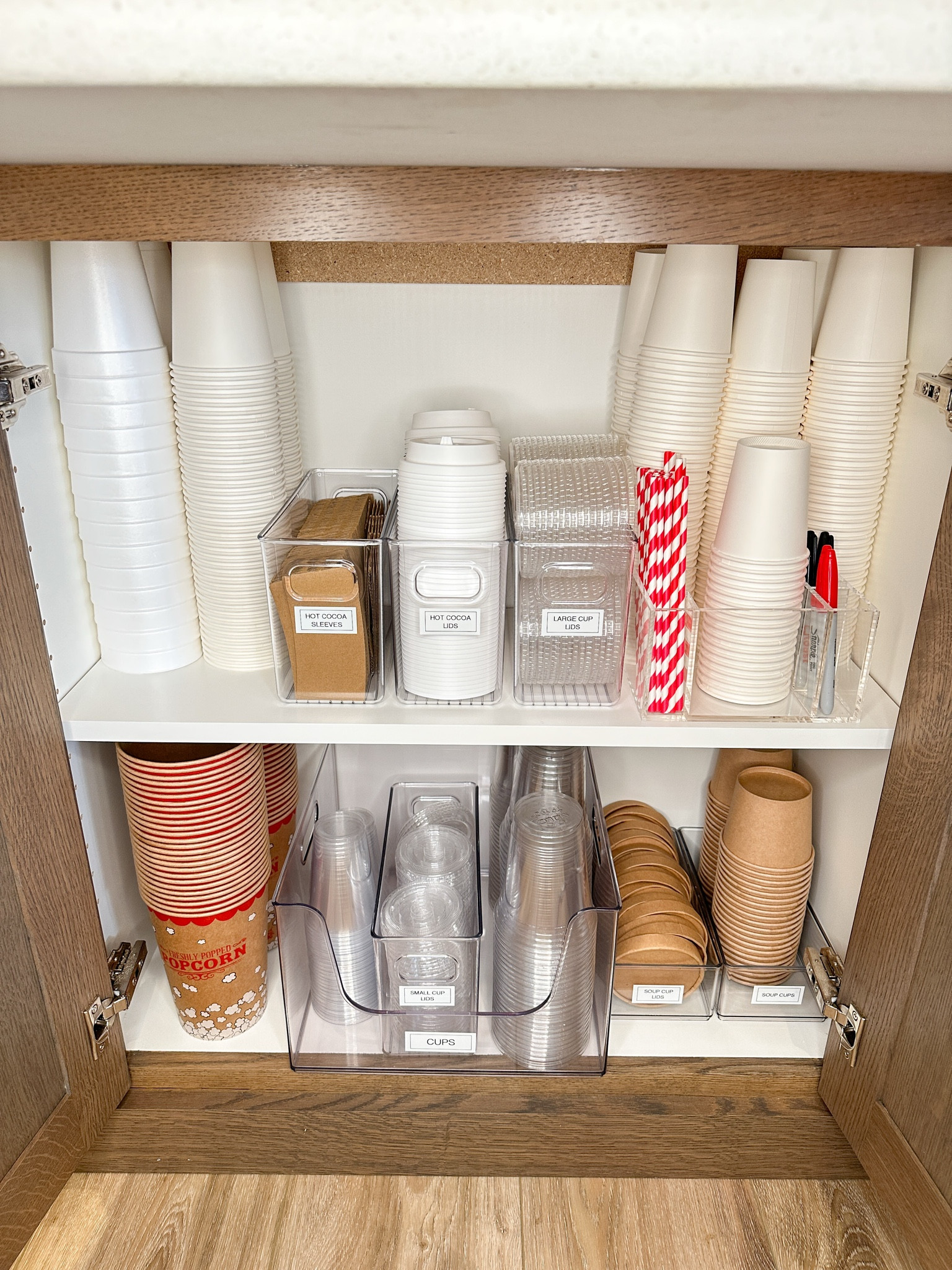 Organize your paper products for entertaining! 