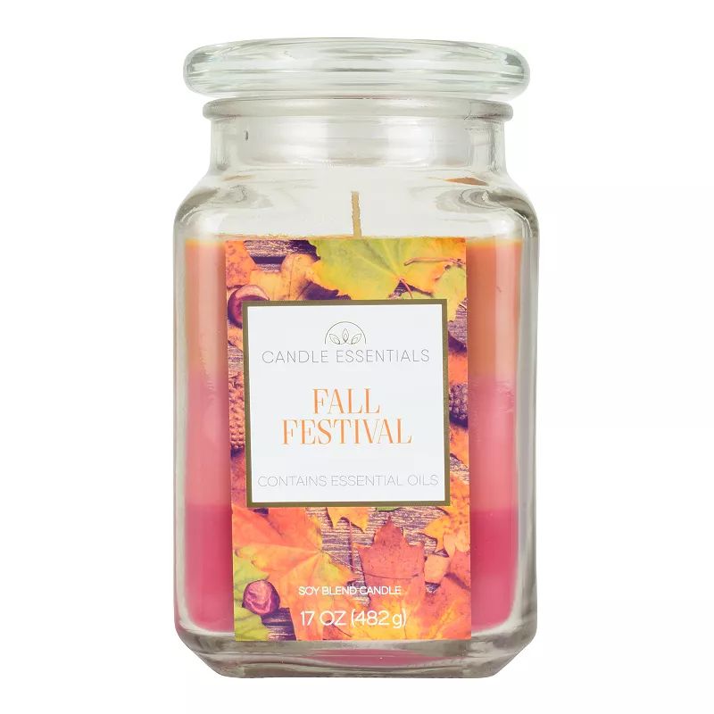 Candle Essentials Fall Festival Tri-Pour 17-oz. Candle Jar | Kohl's