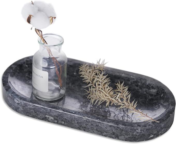 Norwegian Natural Granite Bathroom Tray, 12" Vanity Sink Tray for Kitchen, Decorative Tray, Bathr... | Amazon (US)
