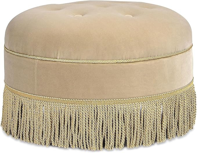 Jennifer Taylor Home Yolanda 24" Round Upholstered Accent Ottoman | Amazon (US)