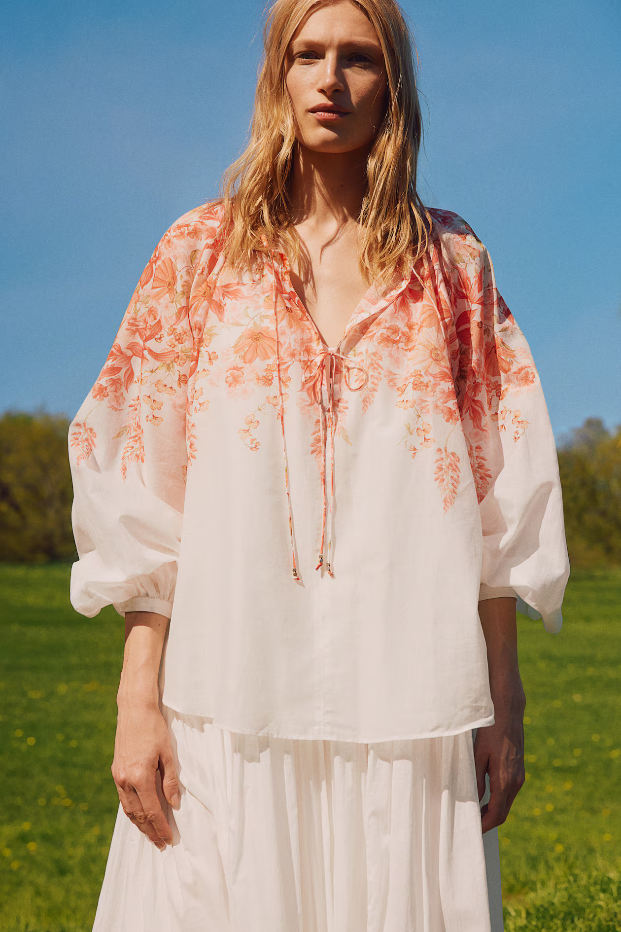 Tie-detail blouse | H&M (UK, MY, IN, SG, PH, TW, HK)