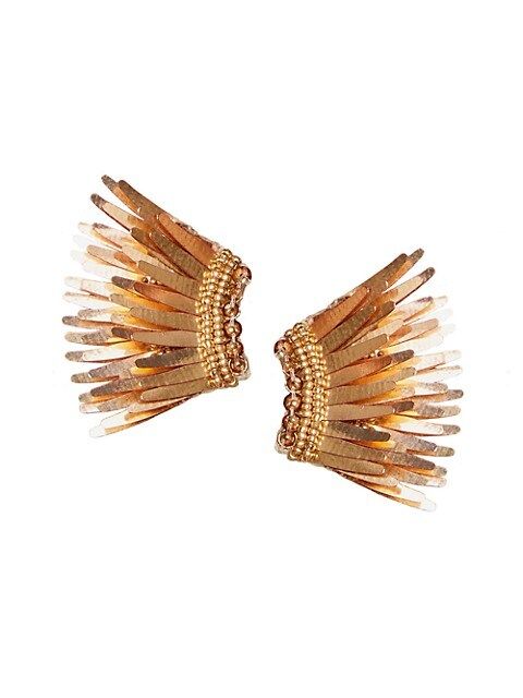 Mignonne Gavigan Madeline Rose-Goldtone &amp; Mixed-Media Mini Wing Earrings | Saks Fifth Avenue
