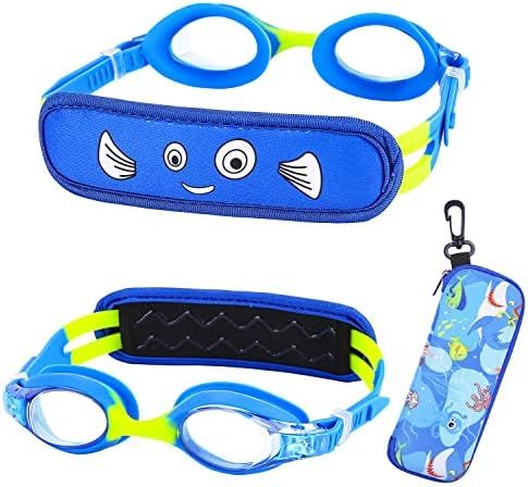 RuiGao Kids Swim Goggles Age 2-6, Toddler Goggles No Hair Pull, Swimming Goggles with Case/Soft B... | Amazon (US)