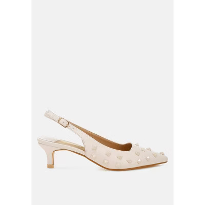 Hegron Stud Embellished Kitten Heels Women | Target