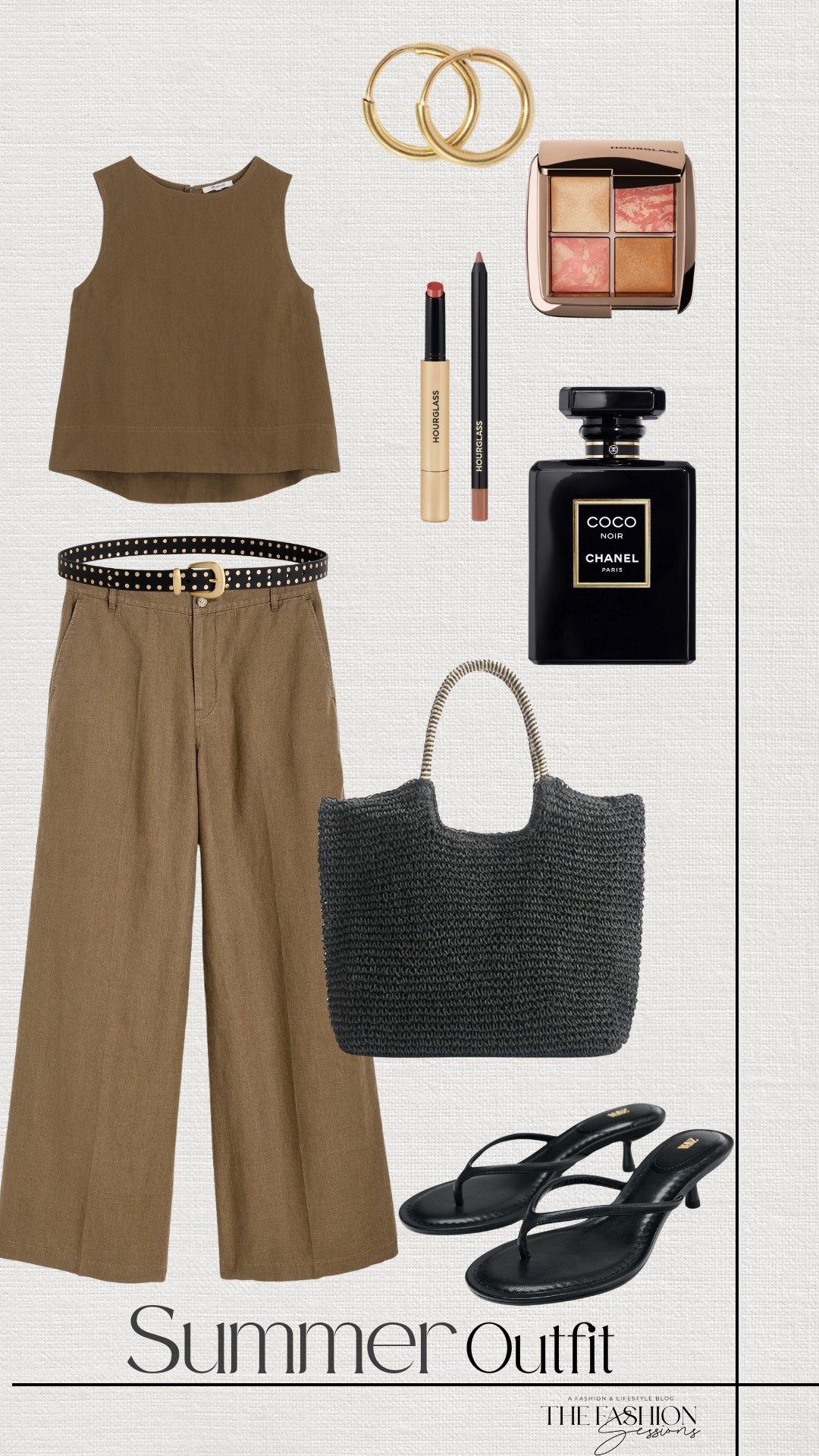 Chic Summer Outfit for Women Over 30 | Minimalist Neutral Style
Looking for effortless summer outfit inspiration? This neutral-toned look features wide-leg linen trousers, a sleeveless top, black strappy sandals, and gold hoop earrings—perfect for women who love timeless, minimalist fashion. Add a black woven tote and light Hourglass makeup for a polished day-to-night summer look. #SummerOutfit #MinimalStyle #Over30Style #LinenPants #ChicSummerLook #NeutralOutfit #FashionForWomenOver30



#LTKOver40 #LTKStyleTip #LTKSummerEdit