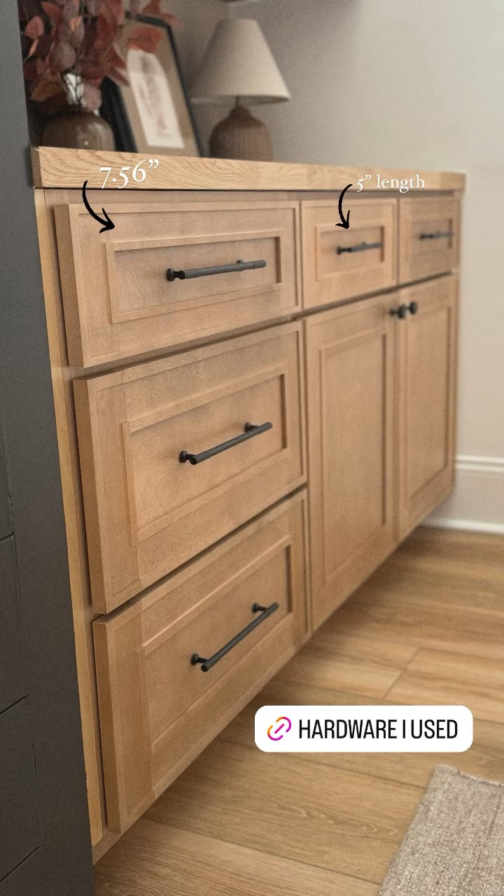 Our Amazon cabinet hardware🤎✨

7.56” for the longer & 5” length for the smaller drawers! Actual cabinets are from Lily Ann Cabinsts! The Natural Craftsman Shakers! 

Home inspo / built ins / hardware / under $50 / cozy home / Holley Gabrielle 

#LTKHome #LTKFindsUnder50 #LTKFindsUnder100