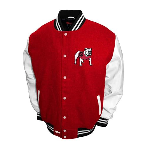 Franchise Club Mens Graduate Wool Letterman Jacket (Georgia, Large) | Amazon (US)