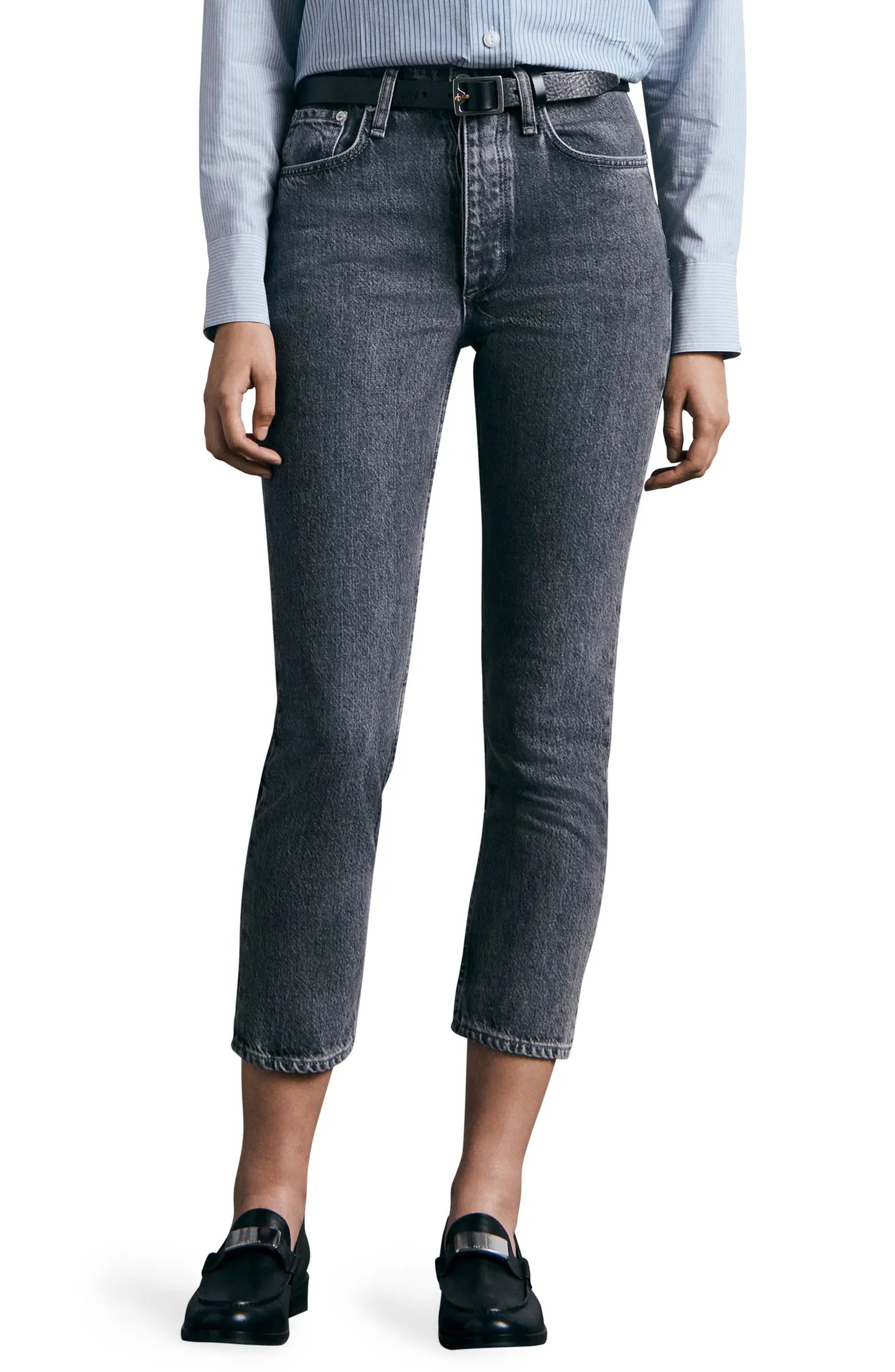 Nina High Waist Ankle Cigarette Jeans | Nordstrom