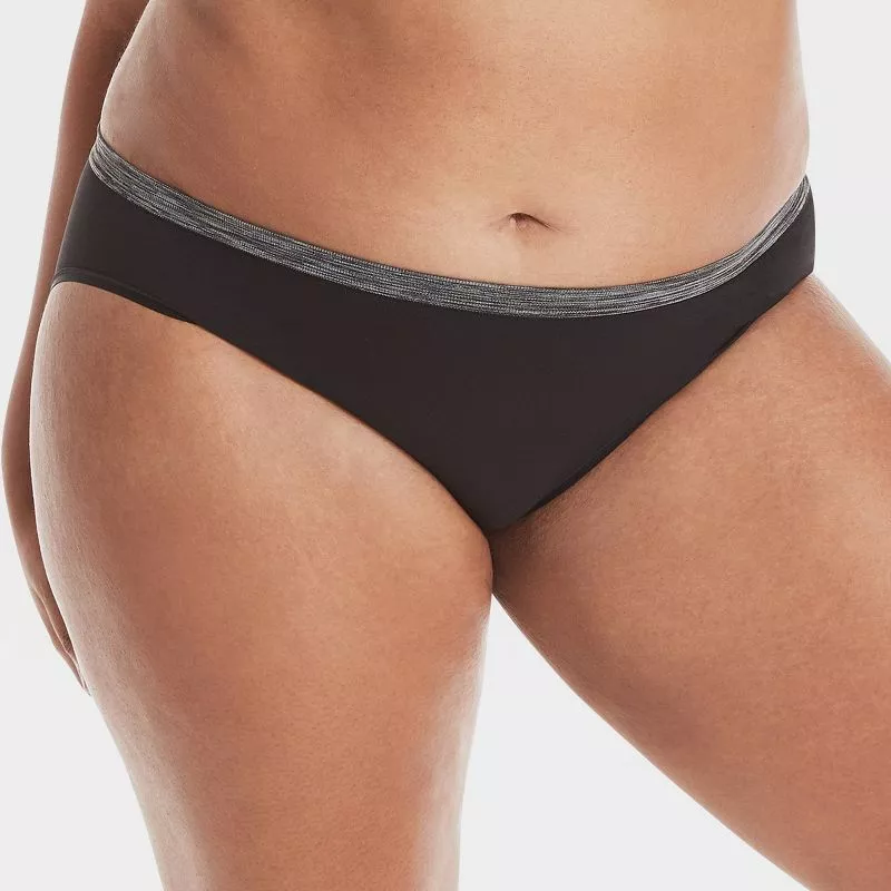 Hanes Premium Women's 4pk Tummy Control HiCut Underwear Colors May