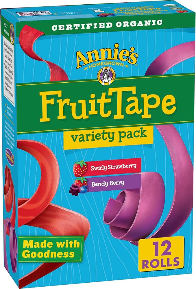 Annie's Organic Fruit Tape, Easter Basket Stuffers, Swirly Strawberry and Bendy Berry Flavors, Va... | Amazon (US)