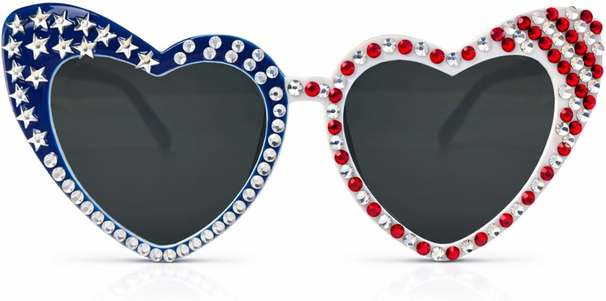 Rhinestone 4th of July Sunglasses, Red White and Blue Patriotic glasses, Independence Day Party A... | Amazon (US)