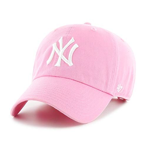 '47 New York Yankees Dad Hat Brand Pastel Clean Up Slouch Fit Strapback (Rose Pink) | Amazon (US)