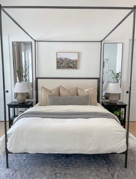 This canopy bed is everything! It’s so luxurious looking and cozy feeling!

Bedroom/canopy bed/pillows/throw blanket/duvet/lamps/art/mirror/bedside table

#LTKhome #LTKU #LTKstyletip