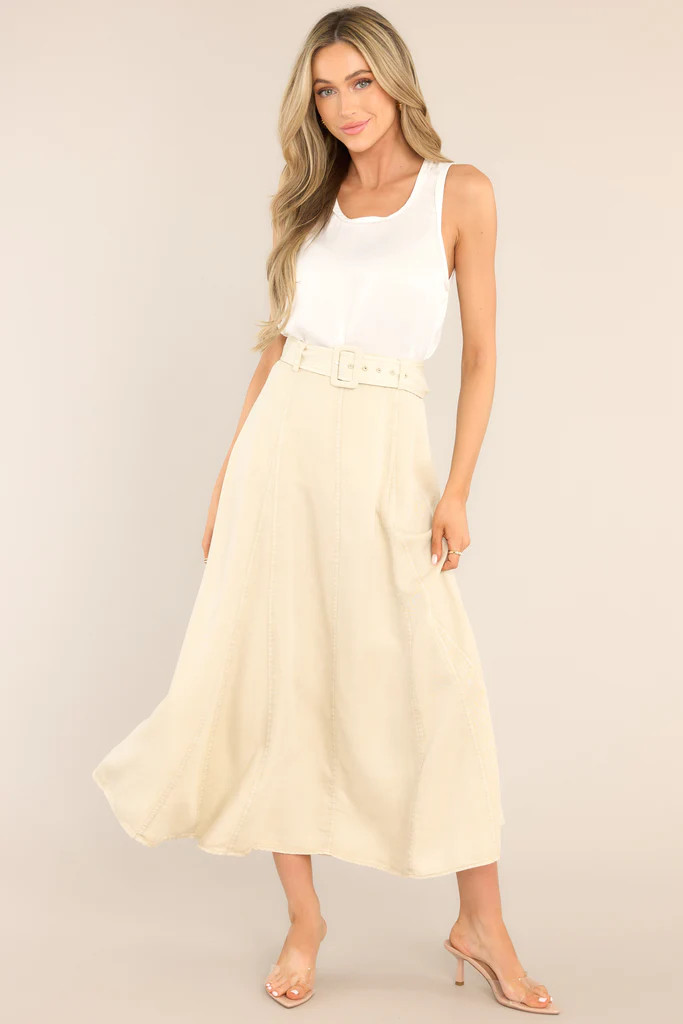 Stay True Beige Maxi Skirt | Red Dress 