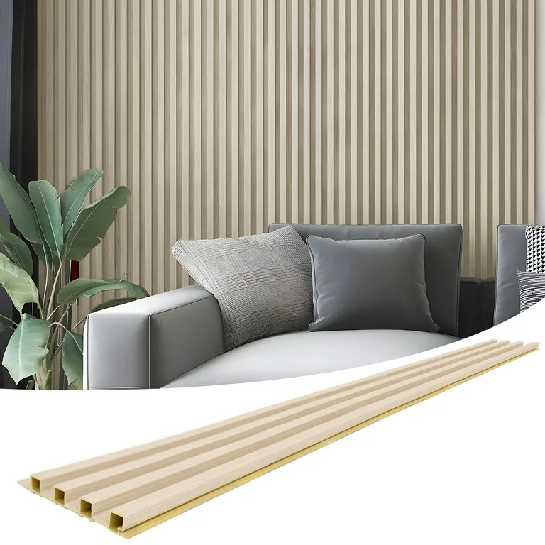 Art3d Slat Wall Panel,WPC Acoustic Diffuser 3D Wall Panel,8 Pieces 96x6 inch-White Ash(32 Sq.ft/C... | Walmart (US)