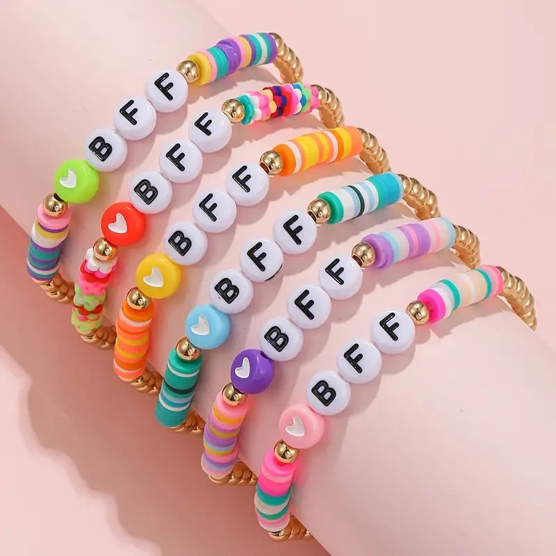 Handmade Bff Heart Beaded Stretchy Bracelet Girls Friendship - Temu | Temu Affiliate Program
