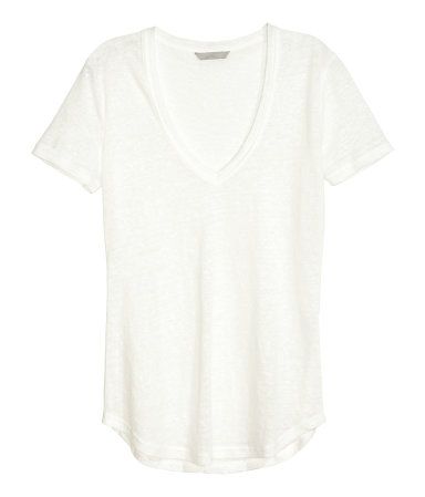 H&M Linen Jersey Top $9.99 | H&M (US)