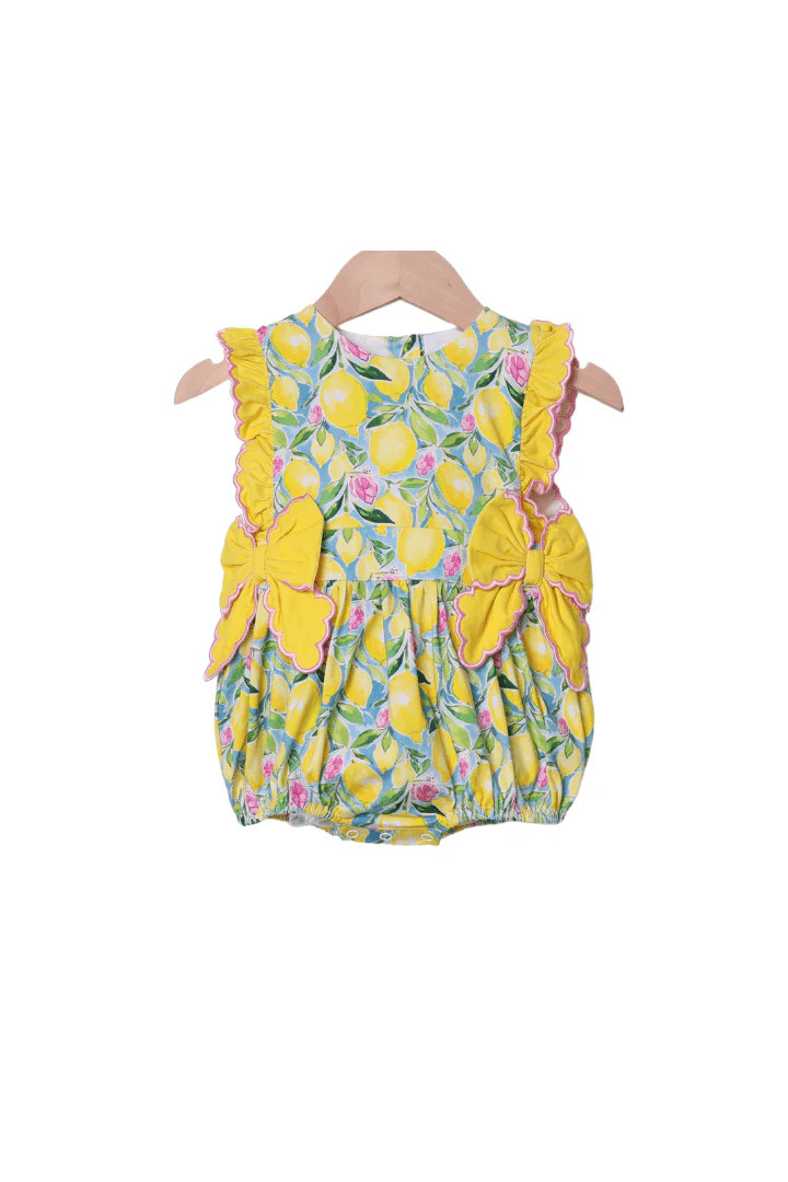 Sweet Lemon Ruffle Bubble | The Smocked Flamingo