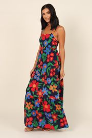 Daliah Maxi Dress - Black Floral | Petal & Pup (US)