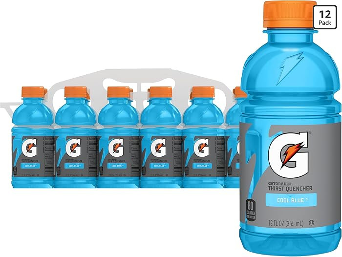 Gatorade Thirst Quencher, Cool Blue, 12 Fl Oz (Pack of 12) | Amazon (US)