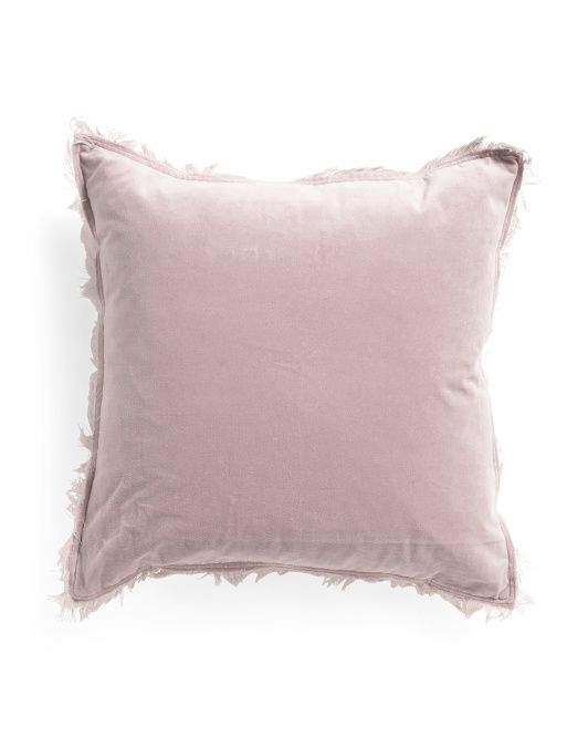 22x22 Feather Filled Washed Velvet Pillow | TJ Maxx